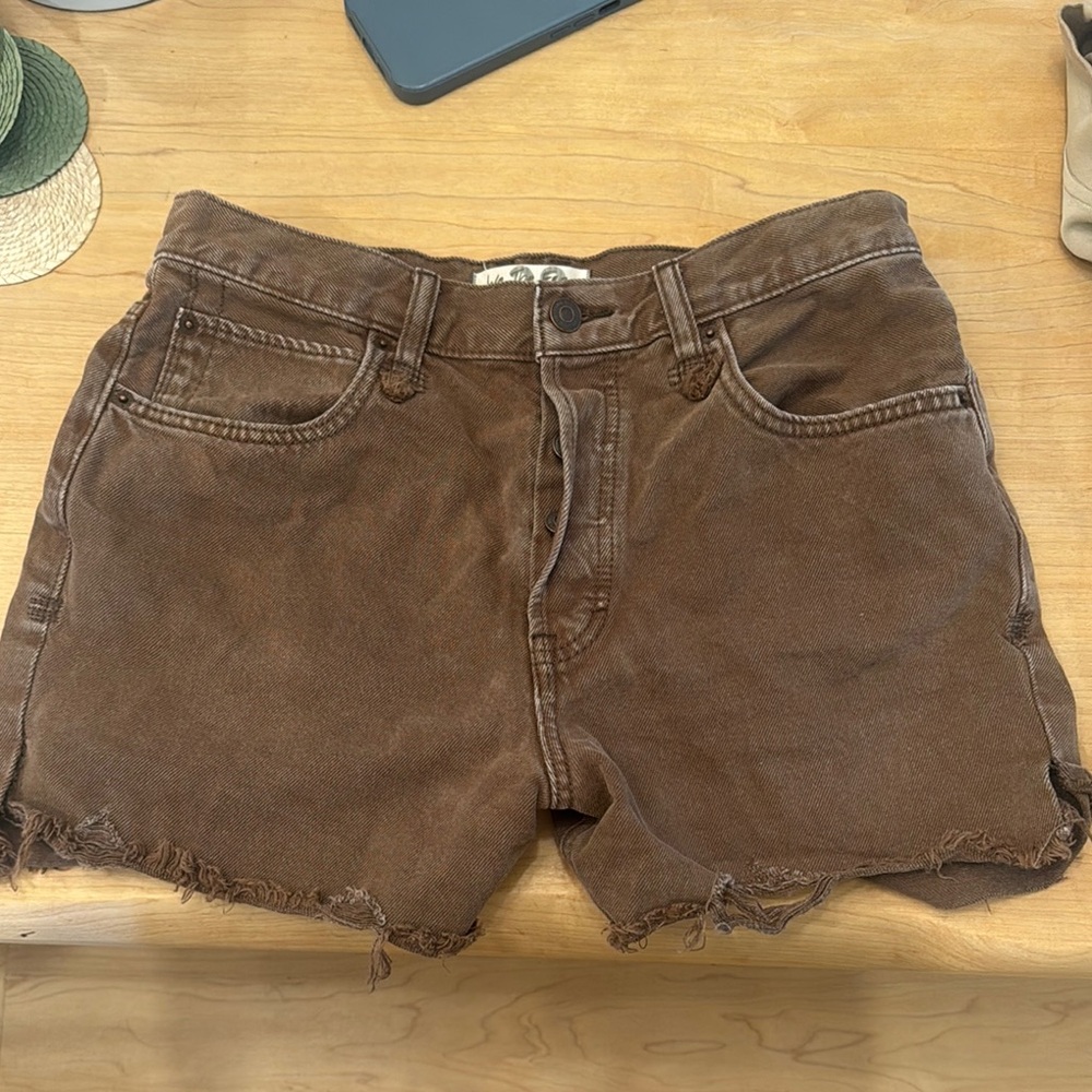 Free People brown shorts